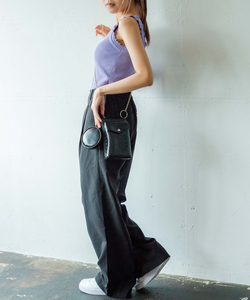 WEGO（ウィゴー）の「WEGO/【ZOZOTOWN＆一部店限定】メロウニットタンク（タンクトップ・レディース・ホワイト/ブラック/ベージュ/パープル/ピンク/グリーン・FREE）」の22枚目の写真