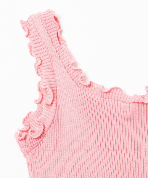 WEGO（ウィゴー）の「WEGO/【ZOZOTOWN＆一部店限定】メロウニットタンク（タンクトップ・レディース・ホワイト/ブラック/ベージュ/パープル/ピンク/グリーン・FREE）」の9枚目の写真