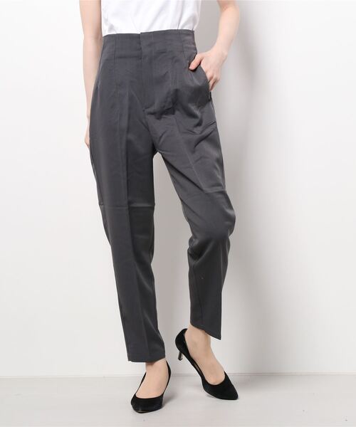 ehka sopo（エヘカソポ）の「センタープレスパンツ（その他パンツ・レディース・パープル/チャコール/ブルー/カーキ・ﾌﾘ-）」の2枚目の写真