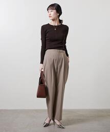 UNITED ARROWS | ＜UNITED ARROWS＞C/SI ボートネック リブニット B(ニット/セーター)