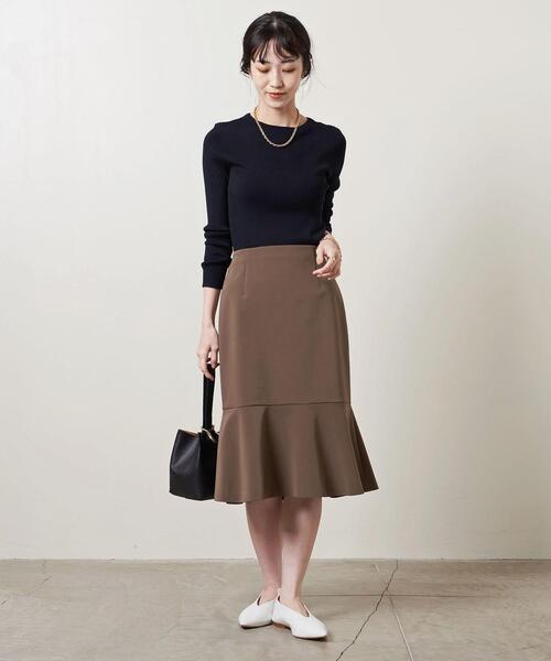 UNITED ARROWS（ユナイテッドアローズ）の「＜UNITED ARROWS＞C/SI ボートネック リブニット B（ニット/セーター・レディース・ピンク/ネイビー/ダークブラウン・フリー）」の8枚目の写真