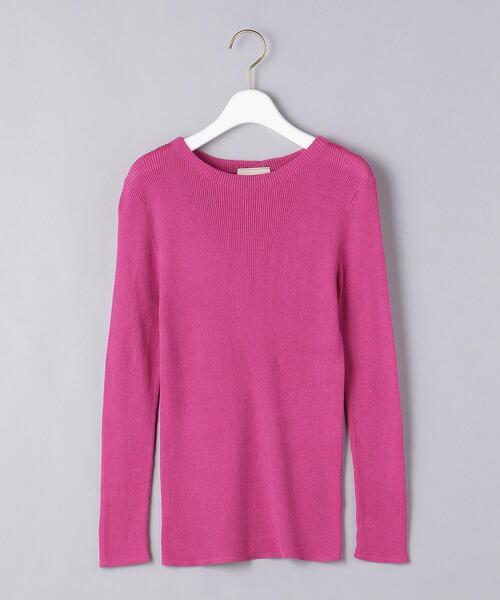 UNITED ARROWS（ユナイテッドアローズ）の「＜UNITED ARROWS＞C/SI ボートネック リブニット B（ニット/セーター・レディース・ピンク/ネイビー/ダークブラウン・フリー）」の16枚目の写真