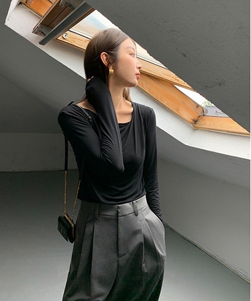 Fano Studios（ファノ ストゥディオズ）の「【Fano Studios】Double pleated stitch suit pants FQ21K001（スラックス・レディース・グレー・S/L/M）」の16枚目の写真