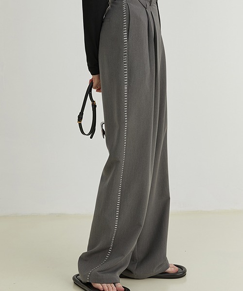 Fano Studios（ファノ ストゥディオズ）の「【Fano Studios】Double pleated stitch suit pants FQ21K001（スラックス・レディース・グレー・S/L/M）」の6枚目の写真