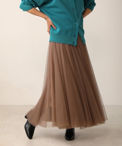 Bou Jeloud（ブージュルード）の「ボリュームチュールＳＫ（スカート・レディース・チャコールグレー/ブラウン・38）」の11枚目の写真