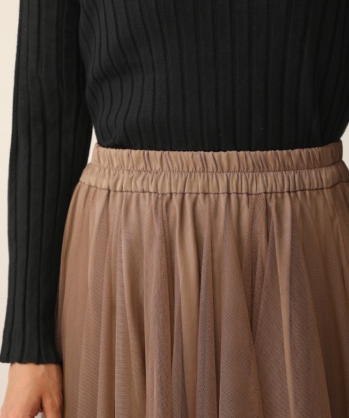 Bou Jeloud（ブージュルード）の「ボリュームチュールＳＫ（スカート・レディース・チャコールグレー/ブラウン・38）」の6枚目の写真