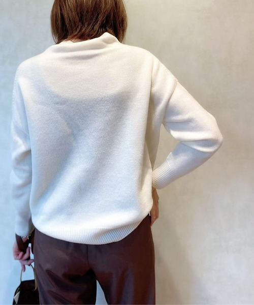 RIVE DROITE（リヴドロワ）の「肌を優しく包み込む柔らかな着心地　ウール100ボトルネックニット（ニット/セーター・レディース・オフホワイト/オレンジ/サックスブルー/レッド/ブラック/ライトベージュ/グレー/グリーン系その他・FREE）」の19枚目の写真