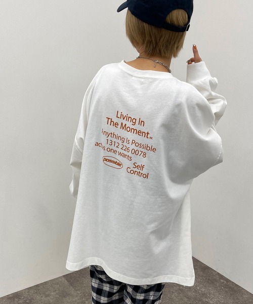 apres jour mignon(アプレジュールミニョン)の「BIGスリットロンT【ZOZOTOWN限定アイテム】(Tシャツ/カットソー・レディース・その他/ブルー系その他/ホワイト系その他/オフホワイト/ナチュラル/ブラック/ブラック系その他・X-LARGE/フリー)」の15枚目の写真