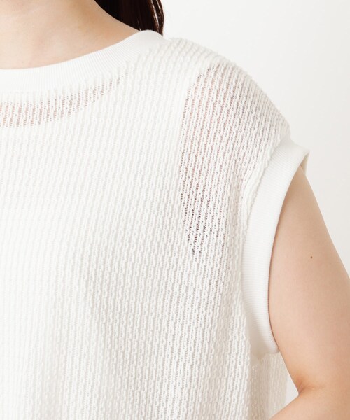 Cutie Blonde（キューティーブロンド）の「◆【S-L/2点セット】カットメッシュベストSET（その他トップス・レディース・ブラック/オフホワイト・01/03/02）」の8枚目の写真