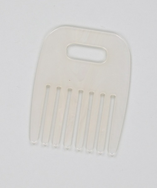 SPINNS（スピンズ）の「アクリルヘアコーム（その他ヘアアクセサリー・レディース・ホワイト/ブラウン・ONESIZE）」の10枚目の写真