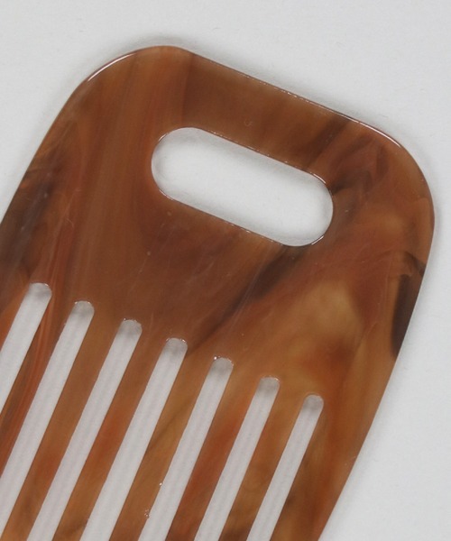 SPINNS（スピンズ）の「アクリルヘアコーム（その他ヘアアクセサリー・レディース・ホワイト/ブラウン・ONESIZE）」の7枚目の写真