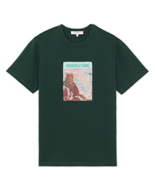 Maison Kitsune（メゾンキツネ）の「MAISON KITSUNE PHOTO TAG CLASSIC TEE-SHIRT（Tシャツ/カットソー・メンズ・ダークグリーン/ミント・S/M/L/XL/XS）」の2枚目の写真