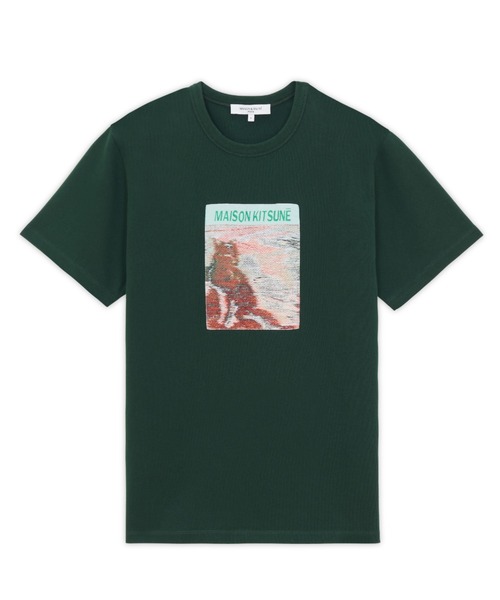 Maison Kitsune（メゾンキツネ）の「MAISON KITSUNE PHOTO TAG CLASSIC TEE-SHIRT（Tシャツ/カットソー・メンズ・ダークグリーン/ミント・S/M/L/XL/XS）」の7枚目の写真