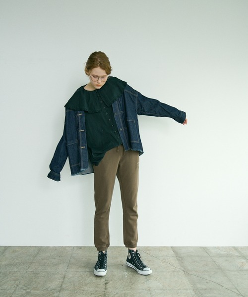 PUAL CE CIN（ピュアルセシン）の「ピグメント裏毛パンツ（スウェットパンツ・レディース・ライトベージュ/ブラウン/ブラック・FREE）」の15枚目の写真