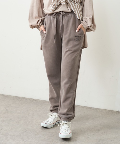 PUAL CE CIN（ピュアルセシン）の「ピグメント裏毛パンツ（スウェットパンツ・レディース・ライトベージュ/ブラウン/ブラック・FREE）」の13枚目の写真