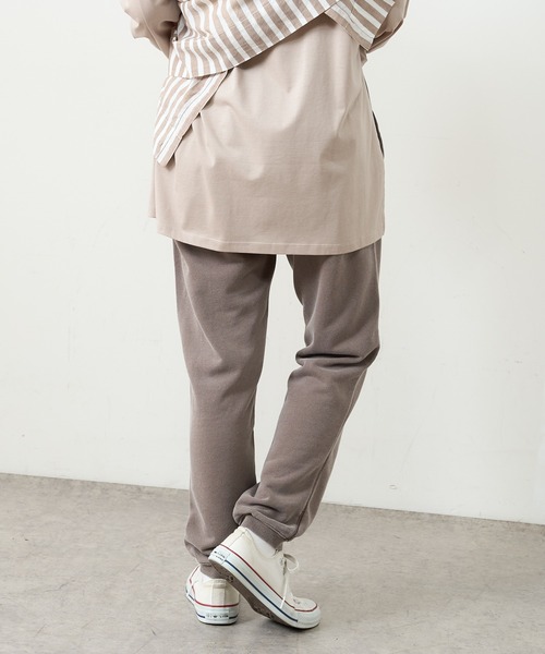 PUAL CE CIN（ピュアルセシン）の「ピグメント裏毛パンツ（スウェットパンツ・レディース・ライトベージュ/ブラウン/ブラック・FREE）」の17枚目の写真