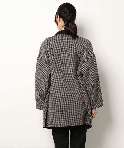 Fashion Letter(ファッションレター)の「オーバーサイズチェック柄チェスターコート(チェスターコート・レディース・ブラウン/ベージュ/ダークブラウン/チャコール・M)」の5枚目の写真