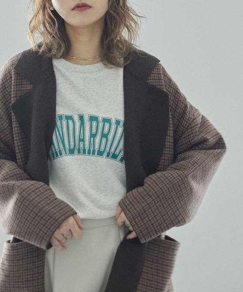Fashion Letter(ファッションレター)の「オーバーサイズチェック柄チェスターコート(チェスターコート・レディース・ブラウン/ベージュ/ダークブラウン/チャコール・M)」の21枚目の写真