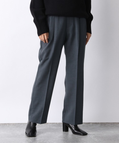 JEANASIS（ジーナシス）の「ソフトツイルトラウザーパンツ/238628（その他パンツ・レディース・チャコールグレー/オフホワイト/グリーン・FREE）」の13枚目の写真