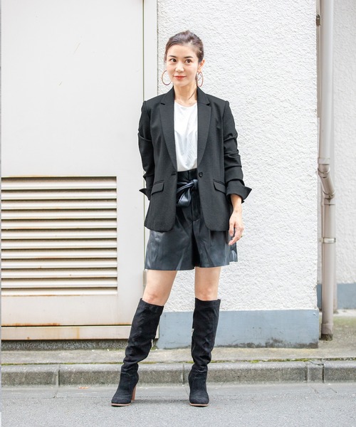 A/C DESIGN BY ALPHA CUBIC(エーシーデザインバイアルファキュービック)の「アルファブリックテーラージャケット(テーラードジャケット・レディース・ブラック/ネイビー/チャコール・11号/9号/13号)」の22枚目の写真