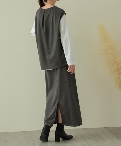 La-gemme（ラジェム）の「カットソーセットアップ（セットアップ・レディース・ブラック/ブラウン/グレー・M/L）」の11枚目の写真