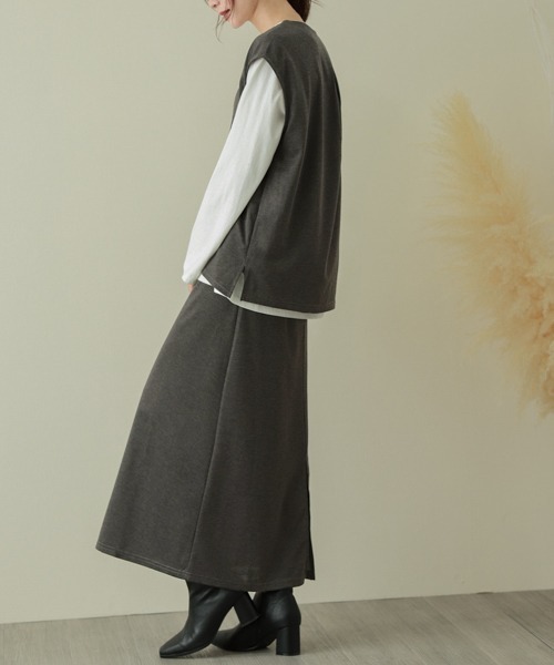 La-gemme（ラジェム）の「カットソーセットアップ（セットアップ・レディース・ブラック/ブラウン/グレー・M/L）」の14枚目の写真