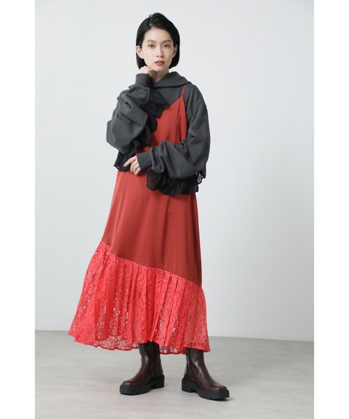OKIRAKU(オキラク)の「OKIRAKU×ROSE BUD グラフィックフーデッドスウェット(パーカー・レディース・パープル/ブラック・ONE SIZE)」の5枚目の写真