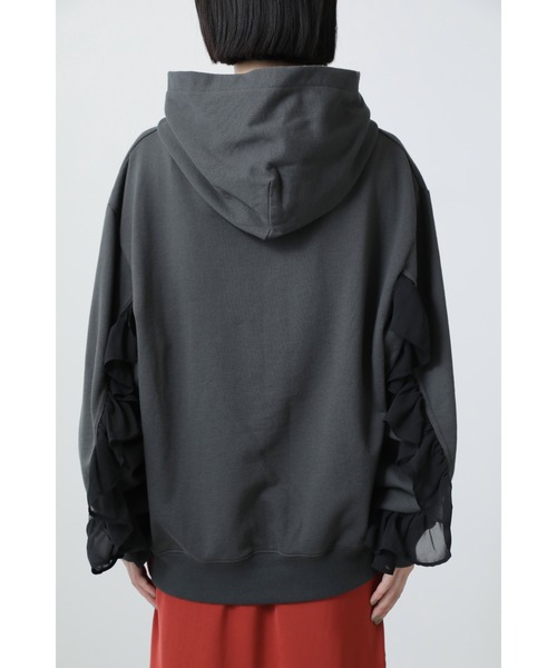 OKIRAKU(オキラク)の「OKIRAKU×ROSE BUD グラフィックフーデッドスウェット(パーカー・レディース・パープル/ブラック・ONE SIZE)」の9枚目の写真