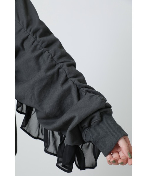 OKIRAKU(オキラク)の「OKIRAKU×ROSE BUD グラフィックフーデッドスウェット(パーカー・レディース・パープル/ブラック・ONE SIZE)」の12枚目の写真