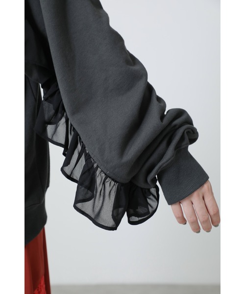 OKIRAKU(オキラク)の「OKIRAKU×ROSE BUD グラフィックフーデッドスウェット(パーカー・レディース・パープル/ブラック・ONE SIZE)」の13枚目の写真