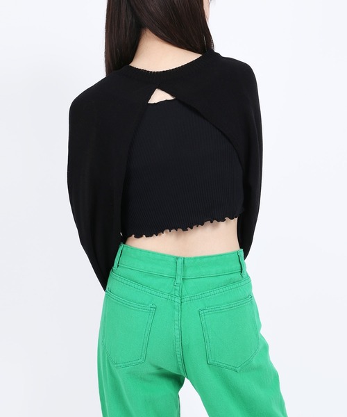 WC（ダブル シー）の「フロントカットデザインニット（ニット/セーター・レディース・ホワイト/ブラック・FREE）」の7枚目の写真