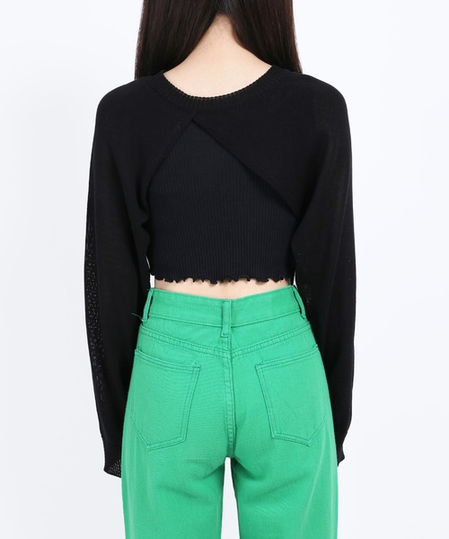 WC（ダブル シー）の「フロントカットデザインニット（ニット/セーター・レディース・ホワイト/ブラック・FREE）」の9枚目の写真