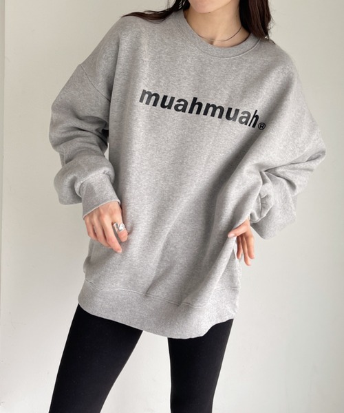 Zozo ムーアムーア スウェット A GEM 9 kom muah muah ムーアムーア OVERFIT WAPPEN MTM 韓国ブランド オーバーフィット ワッペン MTM スウェットシャツ トレーナー muahmuah 韓国・ストリートブランド通販サイト エージェムナイン ドットケーオーエム