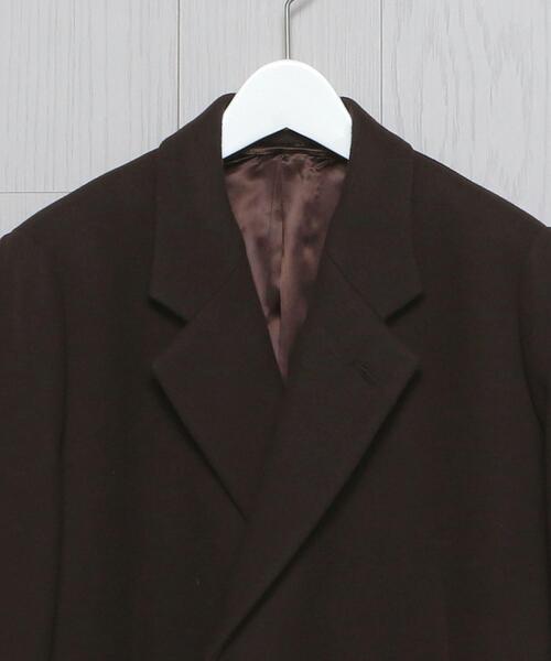 H　BEAUTY&YOUTH UNITED ARROWS（エイチビューティーアンドユースユナイテッドアローズ）の「＜AURALEE＞DOUBLE CLOTH LIGHT MELTON CHESTER COAT/コート.（チェスターコート・メンズ・ブラウン・4/3）」の3枚目の写真