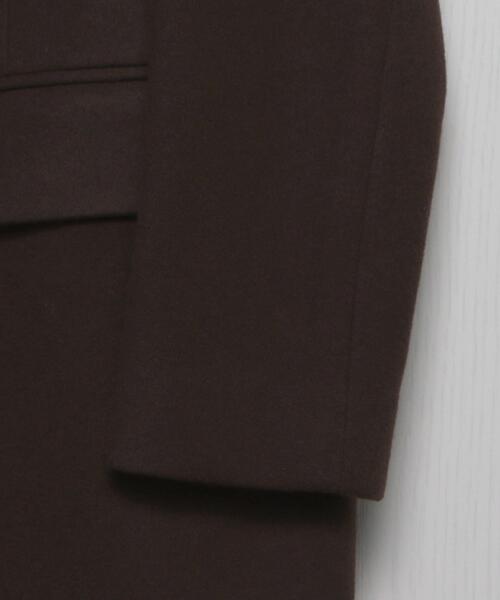H　BEAUTY&YOUTH UNITED ARROWS（エイチビューティーアンドユースユナイテッドアローズ）の「＜AURALEE＞DOUBLE CLOTH LIGHT MELTON CHESTER COAT/コート.（チェスターコート・メンズ・ブラウン・4/3）」の4枚目の写真