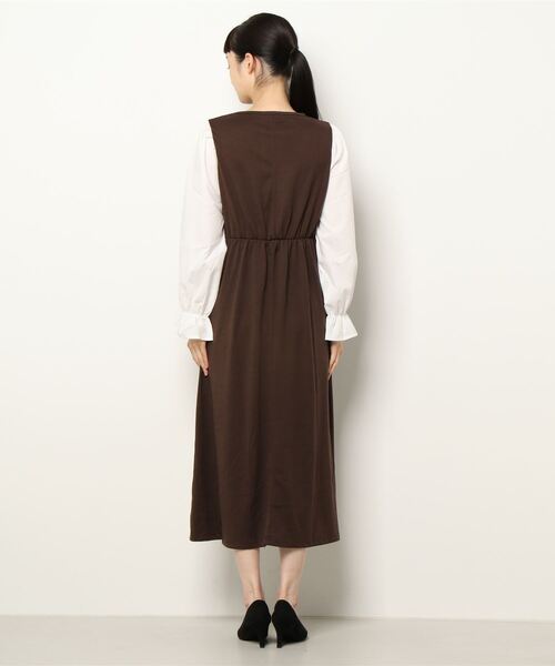 ehka sopo（エヘカソポ）の「ドッキングワンピース（ワンピース・レディース・ブラック/ブラウン/グレー・ﾌﾘ-）」の4枚目の写真