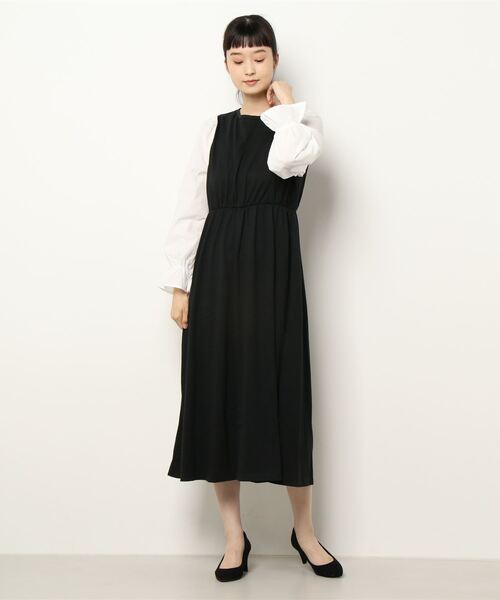 ehka sopo（エヘカソポ）の「ドッキングワンピース（ワンピース・レディース・ブラック/ブラウン/グレー・ﾌﾘ-）」の6枚目の写真