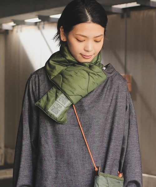 MILITARY（ミリタリー）の「新品 米軍 M-65フィールドパンツライナー リメイクマフラー（テーラードジャケット・メンズ・オリーブ系/オリーブ系2・ONE SIZE）」の7枚目の写真