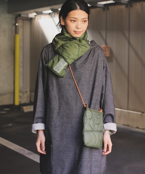 MILITARY（ミリタリー）の「新品 米軍 M-65フィールドパンツライナー リメイクマフラー（テーラードジャケット・メンズ・オリーブ系/オリーブ系2・ONE SIZE）」の6枚目の写真