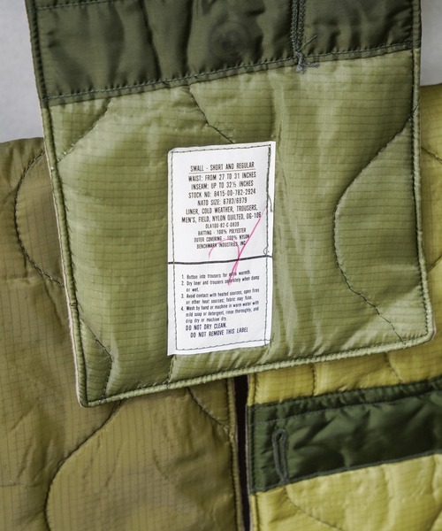 MILITARY（ミリタリー）の「新品 米軍 M-65フィールドパンツライナー リメイクマフラー（テーラードジャケット・メンズ・オリーブ系/オリーブ系2・ONE SIZE）」の12枚目の写真