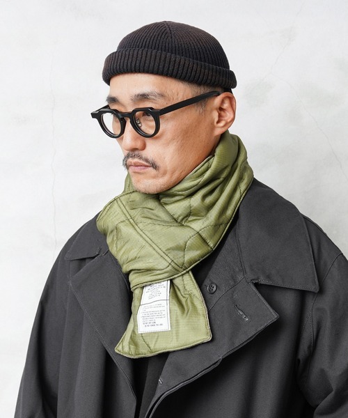 MILITARY（ミリタリー）の「新品 米軍 M-65フィールドパンツライナー リメイクマフラー（テーラードジャケット・メンズ・オリーブ系/オリーブ系2・ONE SIZE）」の10枚目の写真