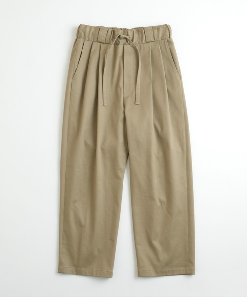 Blanc YM(ブランワイエム)の「Blanc YM ブランワイエム / Cotton Gabardine Easy Pants コットンギャバジン イージーパンツ 2タックパンツ バルーンパンツ / BL-22S-CGEP(チノパンツ・メンズ・ベージュ・SMALL/MEDIUM)」の1枚目の写真