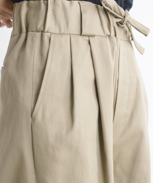 Blanc YM(ブランワイエム)の「Blanc YM ブランワイエム / Cotton Gabardine Easy Pants コットンギャバジン イージーパンツ 2タックパンツ バルーンパンツ / BL-22S-CGEP(チノパンツ・メンズ・ベージュ・SMALL/MEDIUM)」の14枚目の写真