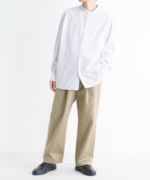 Blanc YM(ブランワイエム)の「Blanc YM ブランワイエム / Cotton Gabardine Easy Pants コットンギャバジン イージーパンツ 2タックパンツ バルーンパンツ / BL-22S-CGEP(チノパンツ・メンズ・ベージュ・SMALL/MEDIUM)」の7枚目の写真
