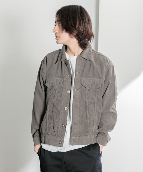 AMERICAN RAG CIE(アメリカンラグシー)の「ガーメントダイコーデュロイジャケット(その他アウター・メンズ・チャコールグレー/レッド・MEDIUM/LARGE)」の2枚目の写真