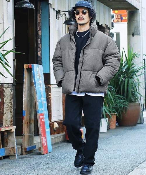 roshell（ロシェル）の「スタンドカラーショートペディン 中綿ダウンジャケット ブルゾン（ブルゾン・メンズ・グレイッシュベージュ/ブラック/ミックスグレー/ネイビー/その他・LARGE/MEDIUM/SMALL/X-LARGE）」の8枚目の写真