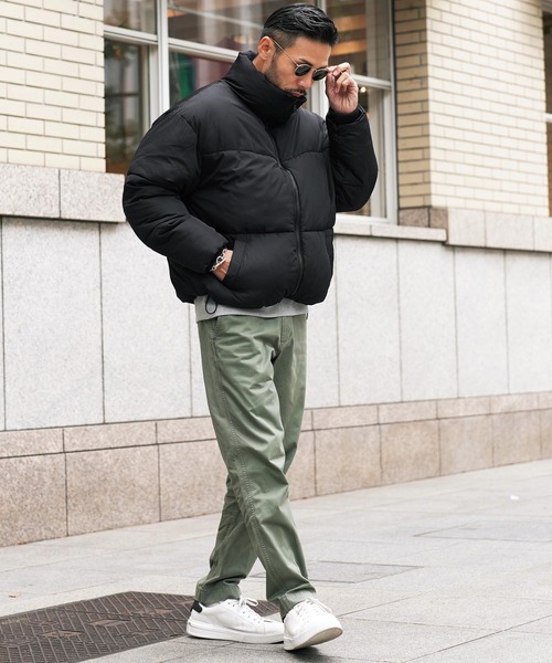 roshell（ロシェル）の「スタンドカラーショートペディン 中綿ダウンジャケット ブルゾン（ブルゾン・メンズ・グレイッシュベージュ/ブラック/ミックスグレー/ネイビー/その他・LARGE/MEDIUM/SMALL/X-LARGE）」の21枚目の写真