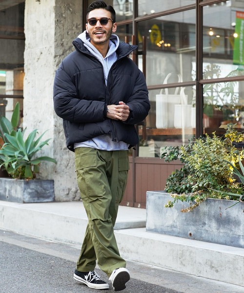 roshell（ロシェル）の「スタンドカラーショートペディン 中綿ダウンジャケット ブルゾン（ブルゾン・メンズ・グレイッシュベージュ/ブラック/ミックスグレー/ネイビー/その他・LARGE/MEDIUM/SMALL/X-LARGE）」の19枚目の写真