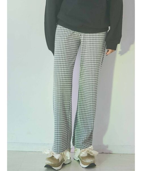 merry jenny（メリージェニー）の「チェックカットパンツ（その他パンツ・レディース・ブラック/ベージュ/ネイビー/グレー・FREE）」の3枚目の写真