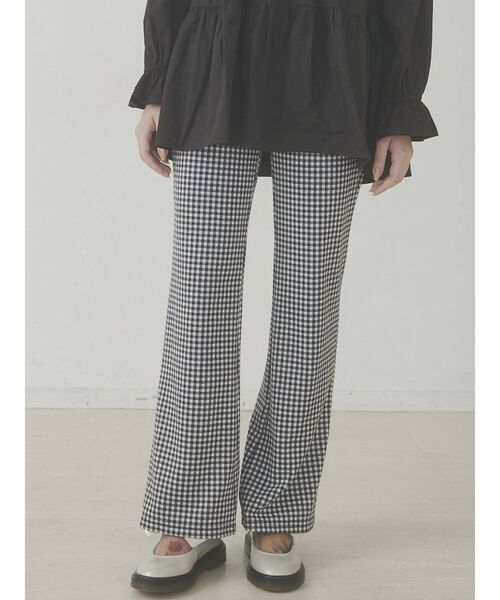 merry jenny（メリージェニー）の「チェックカットパンツ（その他パンツ・レディース・ブラック/ベージュ/ネイビー/グレー・FREE）」の2枚目の写真